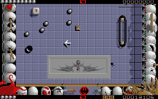 Ballistix (Atari ST) screenshot: A game in progress