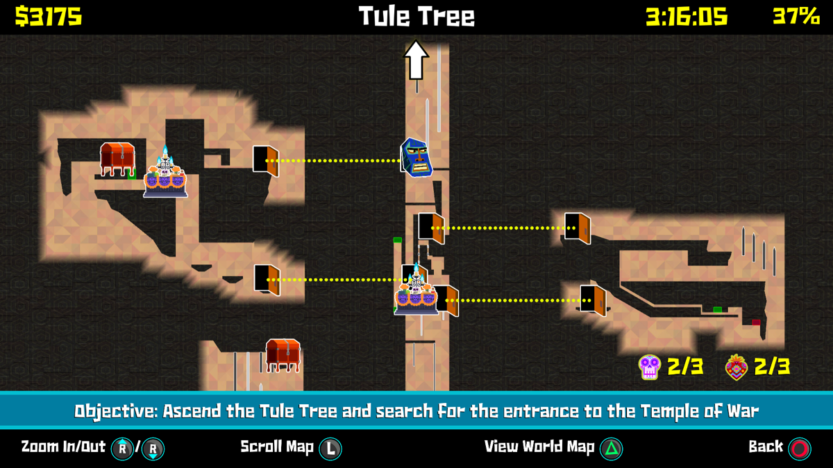 Guacamelee! (PlayStation 3) screenshot: Tule Tree map