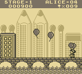 Balloon Kid (Game Boy) screenshot: It's Pencilvania!