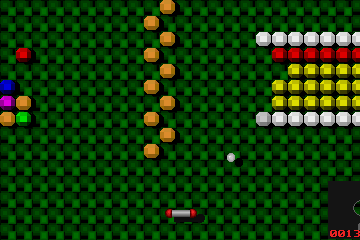 Bananoid (DOS) screenshot: Moving about the level