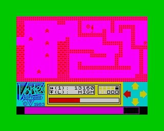 Android One: The Reactor Run (ZX Spectrum) screenshot: Nuclear explosion - take 1.