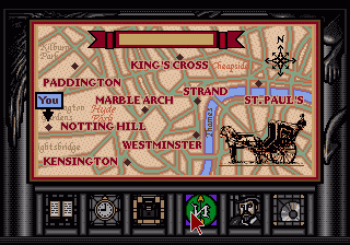 Dracula Unleashed (SEGA CD) screenshot: Map overview