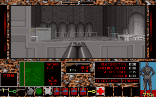 Chemical Warfare (DOS) screenshot: Some part of the chemical facility.