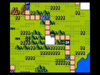 Dragon Ball 3: Gokūden (NES) screenshot: Moving on the world map