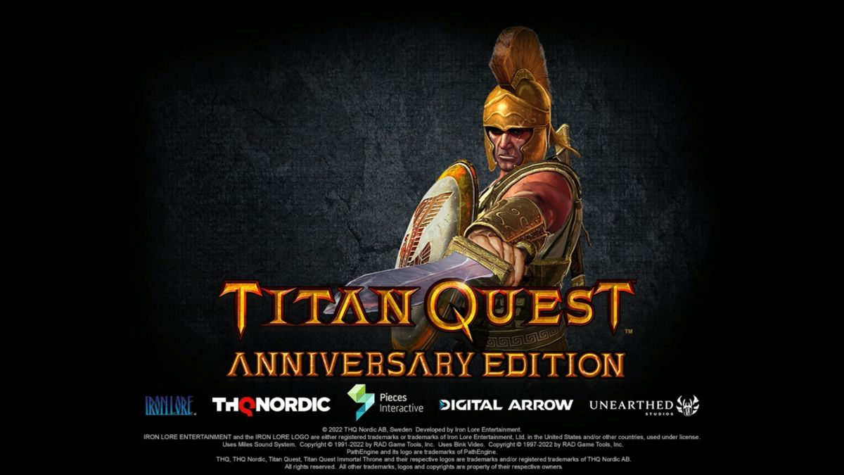 Titan Quest: Anniversary Edition (Windows) screenshot: Title screen.