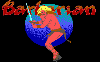 Barbarian (DOS) screenshot: Title screen