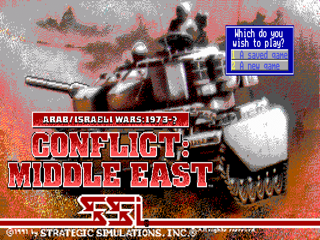 Conflict: Middle East (DOS) screenshot: Title screen