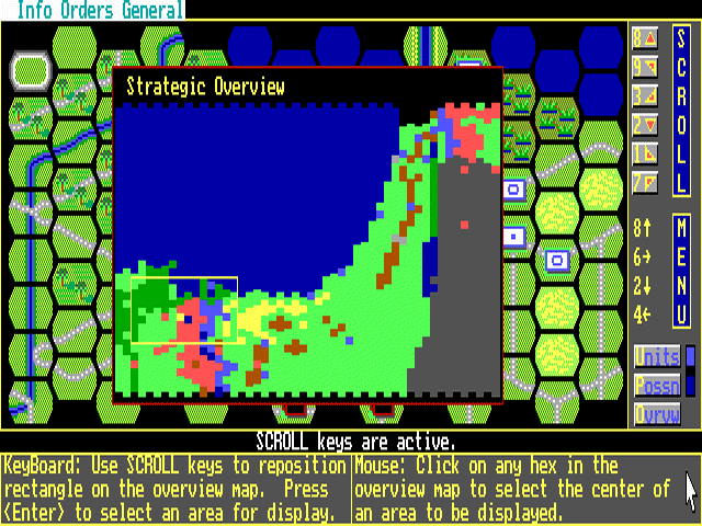 Conflict: Middle East (DOS) screenshot: Strategic map overview