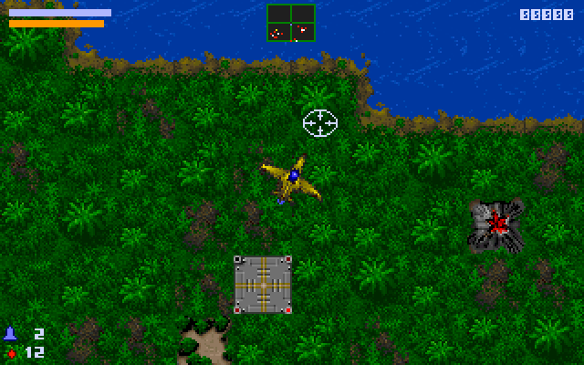 Zone 66 (DOS) screenshot: getting off the platform