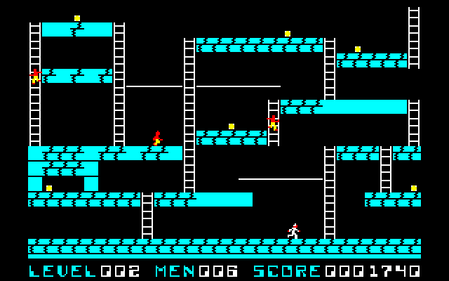 Lode Runner (Sharp MZ-80K/700/800/1500) screenshot: Level 2