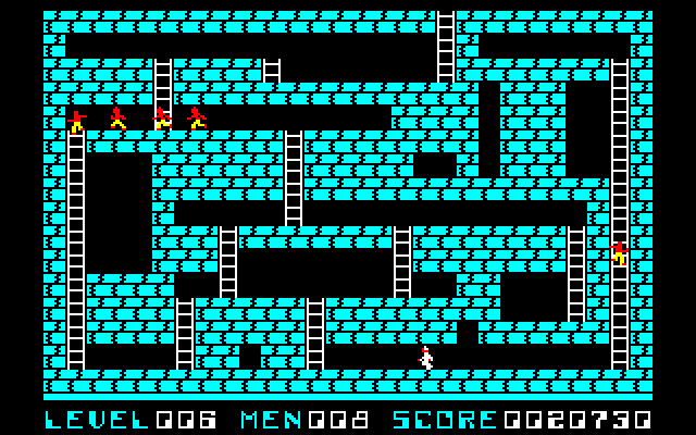 Lode Runner (Sharp MZ-80K/700/800/1500) screenshot: All Gold Collected