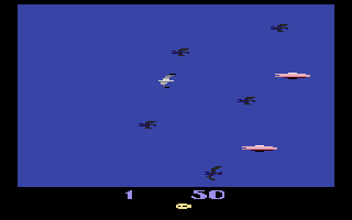 Fathom (Atari 2600) screenshot: Flying through the air...