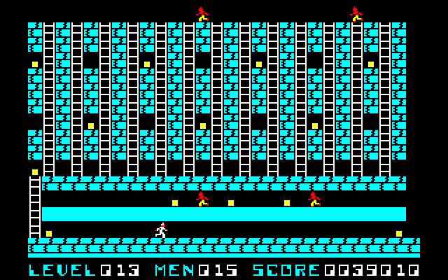 Lode Runner (Sharp MZ-80K/700/800/1500) screenshot: Level 13