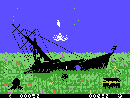 Fathom (ColecoVision) screenshot: Watch out for that octopus
