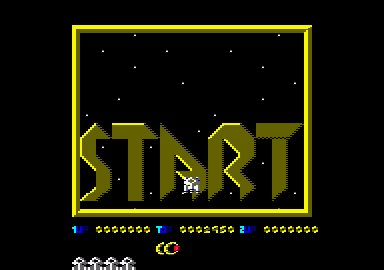 Sabotage (Amstrad CPC) screenshot: Start of your mission