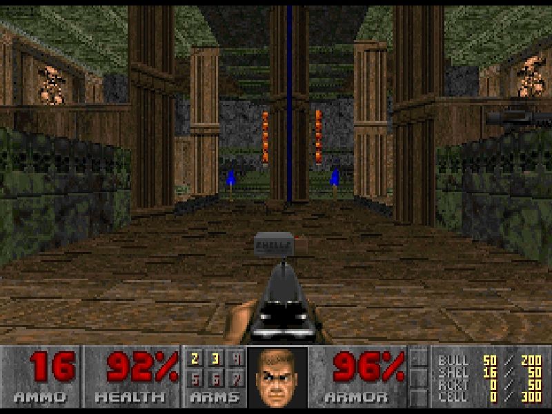 Master Levels for Doom II (Windows) screenshot: manor.wad - entering the manor.