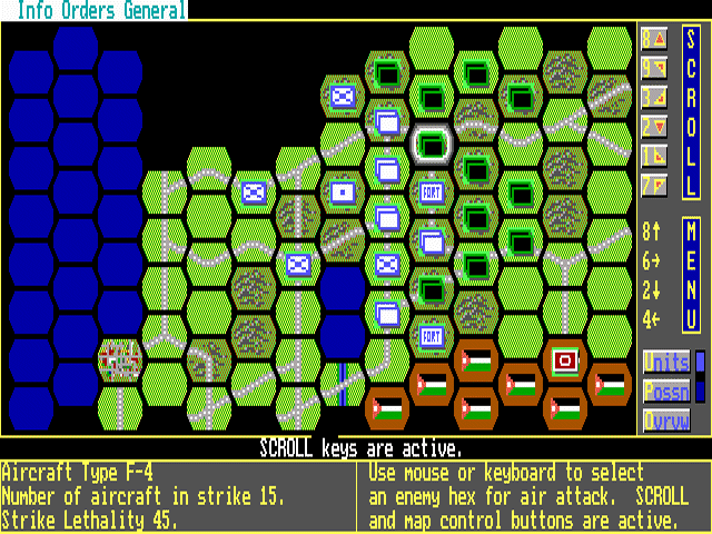 Conflict: Middle East (DOS) screenshot: Executing air strikes