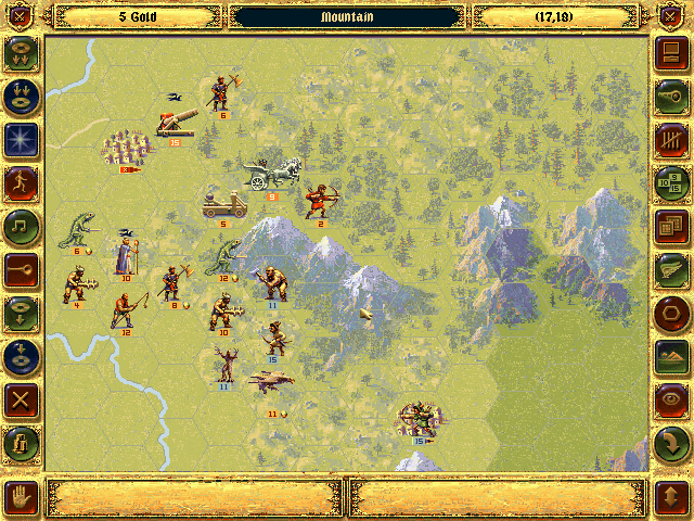 Fantasy General (DOS) screenshot: Deploy your units