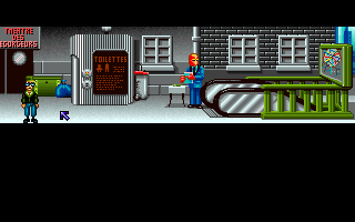 Bargon Attack (DOS) screenshot: The starting location (VGA)
