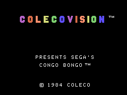 Congo Bongo (ColecoVision) screenshot: Title screen