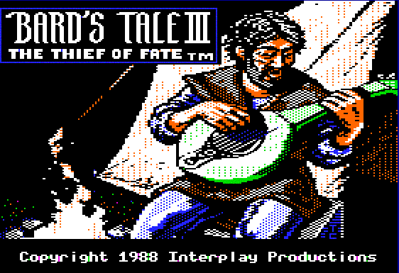 The Bard's Tale III: Thief of Fate (Apple II) screenshot: Title Screen