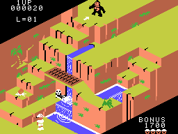 Congo Bongo (ColecoVision) screenshot: The first level