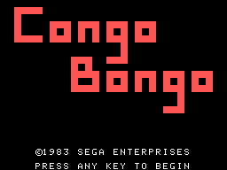 Congo Bongo (TI-99/4A) screenshot: Title screen