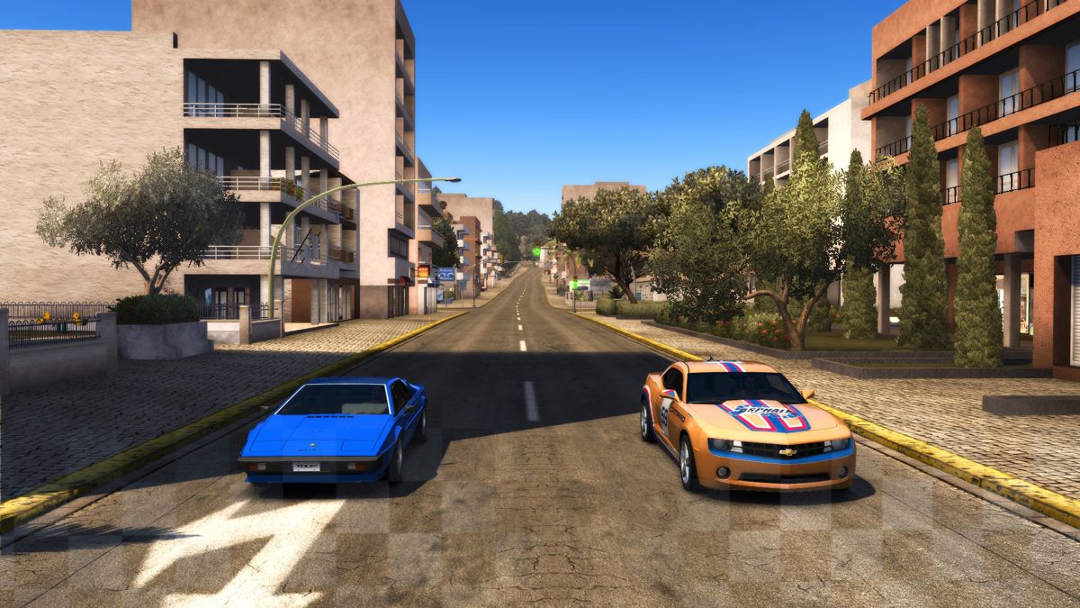 Test Drive Unlimited 2 (Windows) screenshot: Lining up for a 1v1 race.