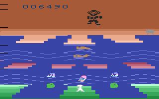 Congo Bongo (Atari 2600) screenshot: Beginning the second level
