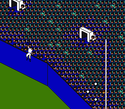 Baseball Stars (NES) screenshot: Climbing the Wall