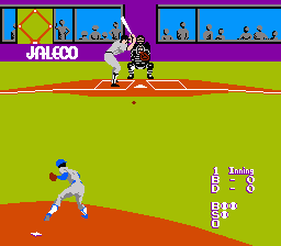 Bases Loaded (NES) screenshot: Pitching