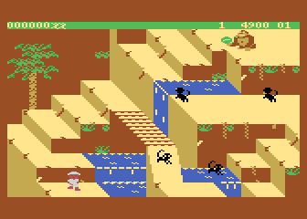 Congo Bongo (Atari 8-bit) screenshot: Game start