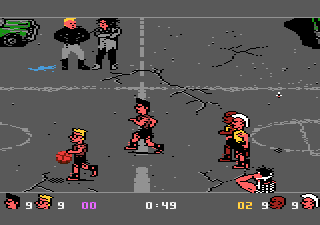 Basketbrawl (Atari 7800) screenshot: A game in progress