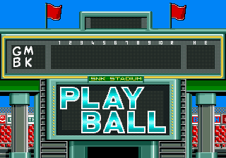 Baseball Stars Professional (Neo Geo) screenshot: Let's play ball