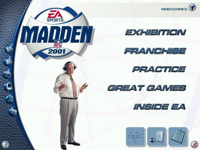 Madden NFL 2001 (Windows) screenshot: Main menu