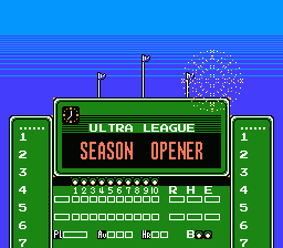 Baseball Simulator 1.000 (NES) screenshot: Season Opener