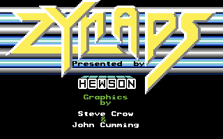 Zynaps (Commodore 64) screenshot: Title screen