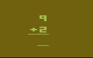 Basic Math (Atari 2600) screenshot: Addition