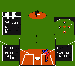Baseball Stars (NES) screenshot: Pitching & Batting