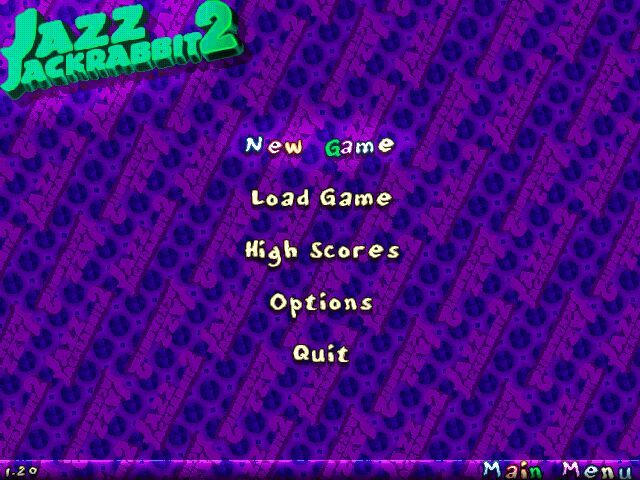 Jazz Jackrabbit 2 (Windows) screenshot: Main Menu