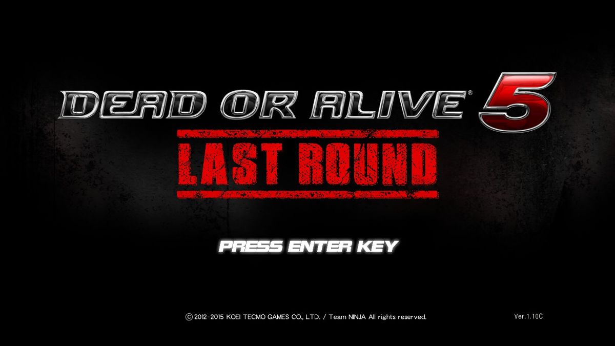 Dead or Alive 5: Last Round (Windows) screenshot: Title screen