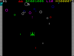 Arcadia (ZX Spectrum) screenshot: Level 10 - Bubble Plot.