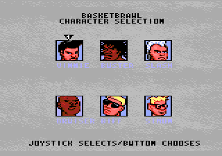 Basketbrawl (Atari 7800) screenshot: Choose a character...