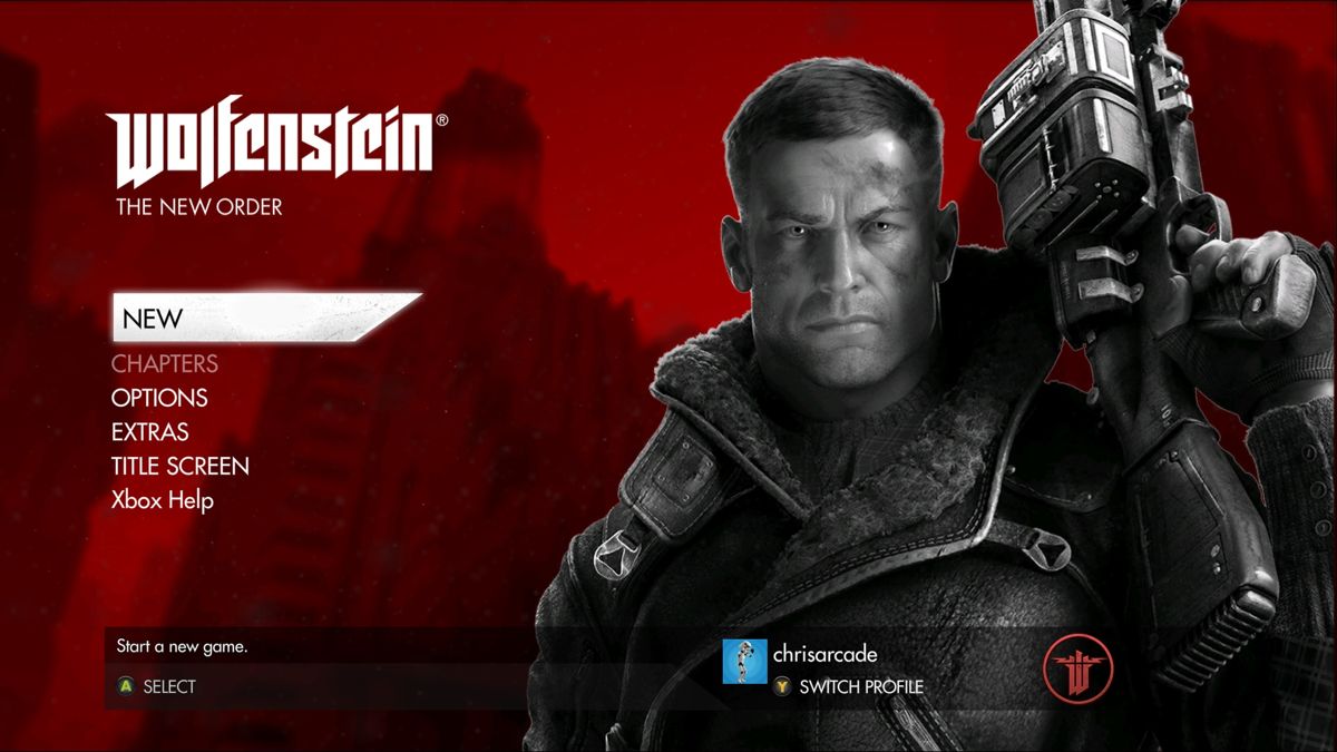 Wolfenstein: The New Order (Xbox One) screenshot: Title Screen
