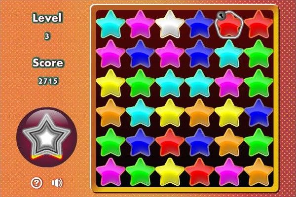 Staries (Windows) screenshot: A star is locked, locking the entire 2 rows.