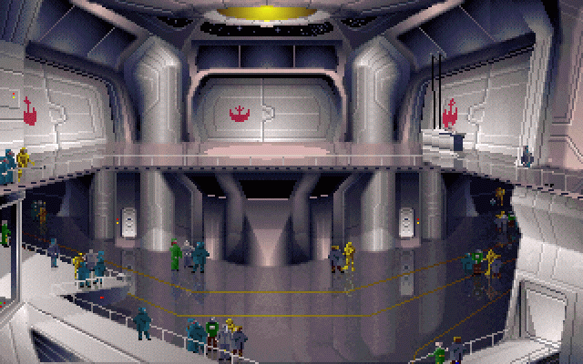Star Wars: X-Wing (DOS) screenshot: Our Spaceport