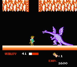 Dragon Buster (NES) screenshot: Level boss. Hello!