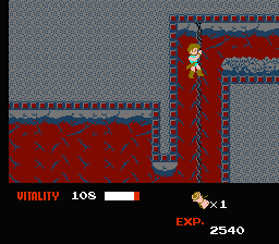 Dragon Buster (NES) screenshot: Climbing up