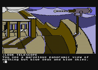 Mindshadow (Atari 8-bit) screenshot: Telescope.
