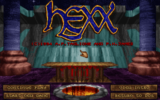 Hexx: Heresy of the Wizard (DOS) screenshot: Title screen